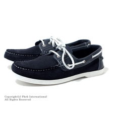 DANASSA LEATHER*SUEDE DECK SHOES DAN5356(PHEB) NAVY/NAVY(WHITE)画像