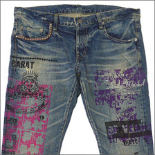 HYSTERIC GLAMOUR Andy Warhol スタッズデニムパンツ INDIGO画像