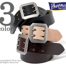Pherrow's ''UKサドルレザー''極太ダブルピンベルト SBB2画像