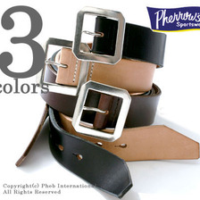 Pherrow's ''UKサドルレザー''極太シングルピンベルト SBB1画像