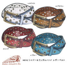 Indian Motocycle シャドー&ランダムハトメ レザーベルト ID-IMB162画像