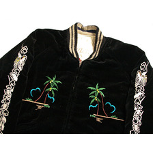 TAILOR TOYO KOSHO & CO. SOUVENIR JACKET SPECIAL EDITION VELVETEEN&times;QUILTING SATIN HULA GIRL&times;SKULL&SNAKE TT11002_119画像