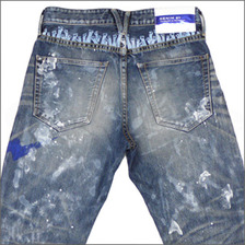 Fragment Design &times; VANQUISH DENIM BY VANQUISH & FRAGMENT Paint denim REGULAR STRAIGHT & WIDE STRAIGHT INDIGO画像