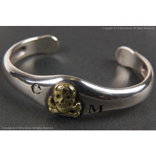 Cushman 50'sシルバーバングル スカル&クロスボーン 29019画像