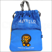 A BATHING APE BABY MILO by SANRIO ナイロンナップサック BLUE画像