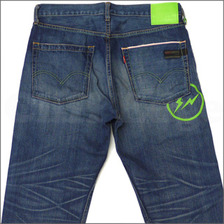 Fragment Design &times; Levi's Fenom 360 Light oz Cropped デニム Green Sunderys Rock Used画像