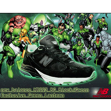 newbalance MR993 BG Black/Green Exclusive Green Lantern画像
