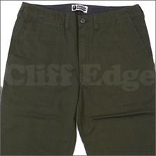 A BATHING APE ADJUSTABLE クロップド チノパンツ GRAY画像