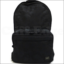 A BATHING APE &times; PORTER JACQUARD CAMO DAYBAG BLACK CAMO画像