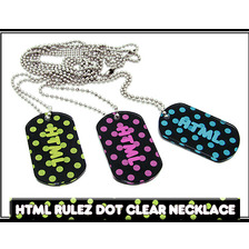 html Rulez Dot Clear Necklace ACS071画像