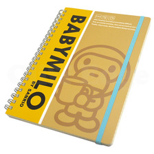A BATHING APE BABY MILO by SANRIO A5 スパイラルノート BEIGE画像