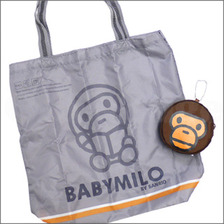 A BATHING APE BABY MILO by SANRIO マイバッグ GRAY画像