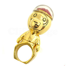 A BATHING APE x AMBUSH BRAIN-WASH MILO リング GOLD画像