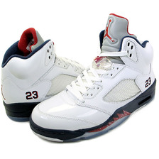 NIKE AIR JORDAN 5 RETRO "Olympic" wht/v.red-m.nvy 136027-103画像