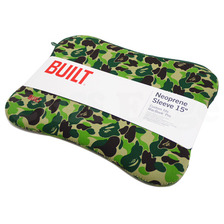 A BATHING APE x BUILT LAPTOP SLEEVE 14-15 GREEN CAMO画像