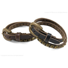 OPUS USオイルピラミッドスタッズ二重巻きブレス OHBR-03画像