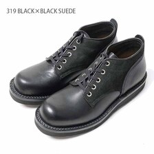 LONE WOLF BOOTS VIBRAM SOLE "SWEEPER" BLACK&times;BLACK SUEDE LW01850画像