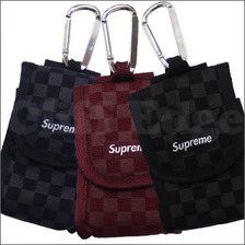 Supreme PRINTED CHECK CAMERA POUCH画像