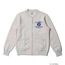 Buzz Rickson's FULL ZIP SET-IN CREW SWEAT "U.S. ARMY AIR FORCES" BR65601画像