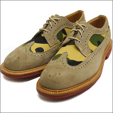 A BATHING APE &times; MARK McNAIRY 1ST CAMO WING TIP BEIGE画像