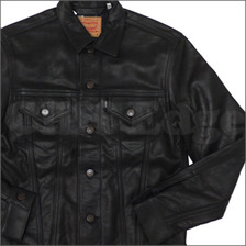 Supreme &times; Levi's Leather Trucker Jacket BLACK画像