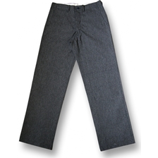 Cushman BLACK CHAMBRAY TROUSERS WIDE STRAIGHT 22686画像