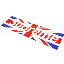 Supreme ユニオンジャック BOXロゴ ステッカー NAVYxRED画像