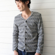 self ジャガード パンピング カーディガン S2163画像