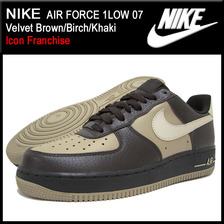 NIKE AIR FORCE 1 LOW 07 Velvet Brown/Birch/Khaki Icon Franchise 315122-209画像
