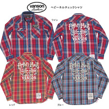 VANSON ヘビーネルチェックシャツ NVSL-115画像