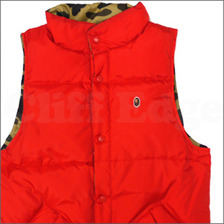 A BATHING APE REVERSIBLE ダウンベスト RED画像
