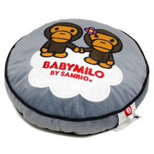 A BATHING APE BABY MILO by SANRIO マイロxリサ クッション GRAY画像