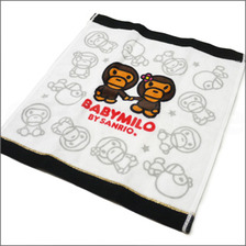 A BATHING APE BABY MILO by SANRIO マイロxリサ ハンドタオル WHITE画像