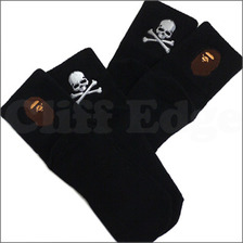 A BATHING APE x mastermind JAPAN ロゴ ソックス画像