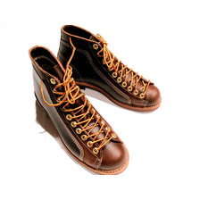 Thorogood by WEINBRENNER ROOFER BOOTS w/HORSEHIDE OVERLAY LEATHER /brown/made in U.S.A.画像