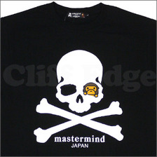 A BATHING APE x mastermind JAPAN MMJ SKULL x BABY MILO Tシャツ BLACK画像