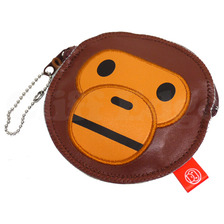 A BATHING APE BABY MILO by SANRIO ダイカットパース BROWN画像