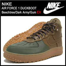 NIKE AIR FORCE 1 DUCKBOOT Beechtree/Dark Army/Gum EX 444745-201画像