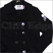 mastermind JAPAN x Schott PEA COAT BLACK画像