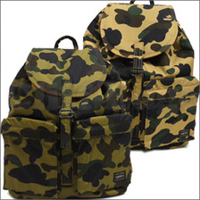 A BATHING APE &times; PORTER 1ST CAMO RUCKSACK画像