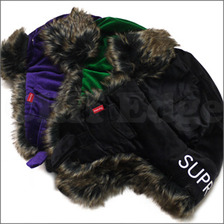 Supreme Velvet Polka Dot Trooper Hat画像