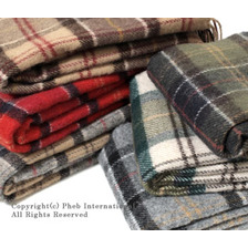 BARBOUR タータンラムズウールマフラー USC0001画像