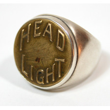 CANDY DESIGN&WORKS #CR-01 &ldquo;HEAD LIGHT&rdquo; ヴィンテージチェンジボタンシルバーリング「BURLINGTON」サイズXL/19号画像