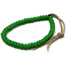 BINGO BROTHERS ホワイトハーツ 革紐ブレスレット GREEN画像