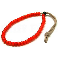 BINGO BROTHERS ホワイトハーツ 革紐ブレスレット ORANGE画像