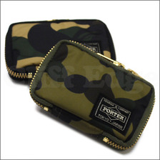 A BATHING APE x PORTER PRINT 1st CAMO KEY CASE画像