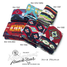 ROCKMOUNT ネイティブ柄 フリース ブランケット画像