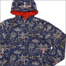 A BATHING APE x STAR WARS MILO GALAXY フードジャケット NAVY画像