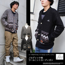 Loky ノルディック柄 ウールニットカーディガン(2カラー) 11024025画像