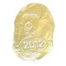 A BATHING APE ノベルティ 圧縮タオル GOLD画像